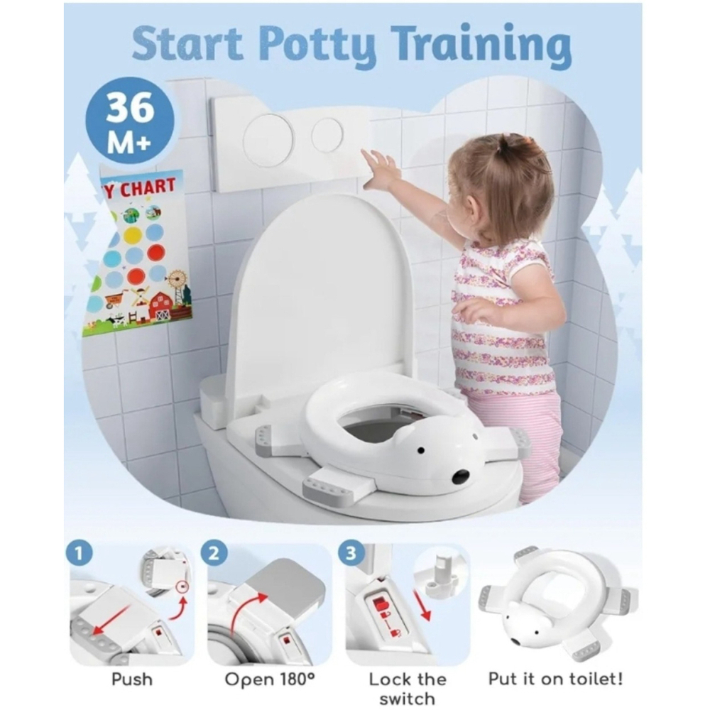 Potty Training Toilet with Funny Training Charts, Complete with Liner Bags - Picture 3 of 7